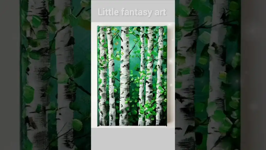 Easy Tree Painting for beginners #shorts #acrylicpainting 1 Easy Tree Painting for beginners #shorts #acrylicpainting