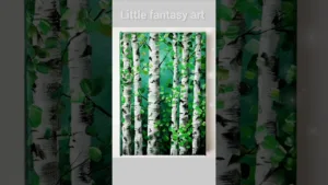 Easy Tree Painting for beginners #shorts #acrylicpainting