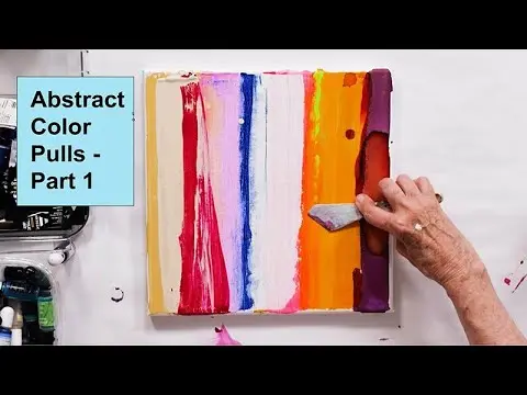 How to Start an Abstract Painting with the Color Pull Technique / Art with Adele