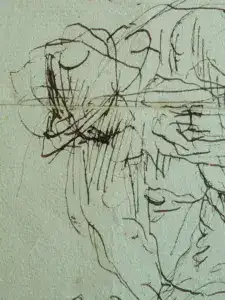 MILLET Jean-François,1850 - Départ pour le Travail, Etude - The Walk to Work (drawing, dessin, disegno-Louvre RF11191) - Detail 20