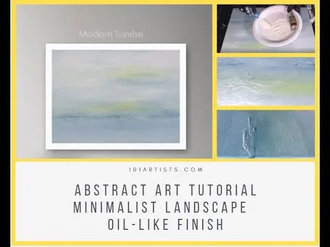 Minimalist Abstract Landscape | Super Easy Beginner Art Tutorial | Acrylic Painting