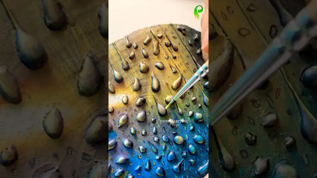 Painting 3D Raindrop with Glue 😱 🔫 #shorts