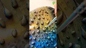 Painting 3D Raindrop with Glue 😱 🔫 #shorts