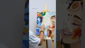 Radha Krishna Painting..❤️‍🩹🥰 #shorts #painting #art #trending #vairal #youtubeshorts