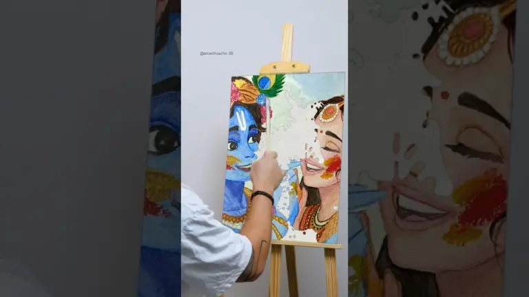 Radha Krishna Painting..❤️‍🩹🥰 #shorts #painting #art #trending #vairal #youtubeshorts