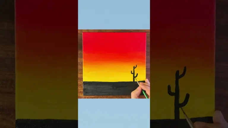 Sunset Painting for Beginners | Acrylic Painting Tutorial | Painting