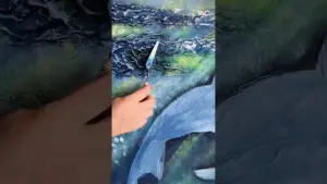 Texture art. Original painting. Modern art. Whales and the ocean. #modernart  #texturedpainting