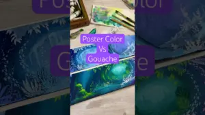 The differences I’ve found between poster color and gouache! ✨ #gouache #postercolour