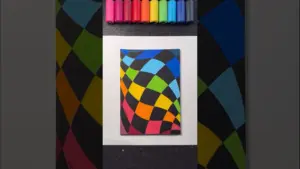 Visual Arts with Satisfying Paint Markers! 😌✨🎨 #shortsart