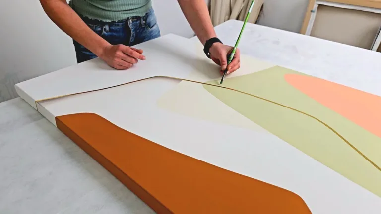 Wow! That is Optical Illusion😍! Modern Art Block Painting with Earth Colors