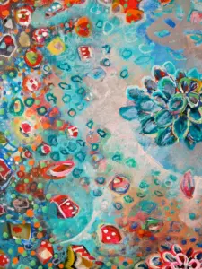 bats in the basement and clouds around the ceiling : liquid painting, scott richard (2015)