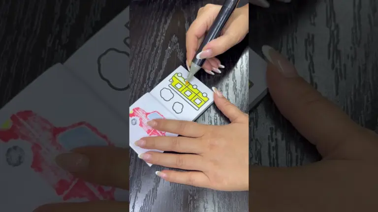 ASMR | #art #coloring #satisfying #short #visualart | Mini Coloring Book 🎨🖌️