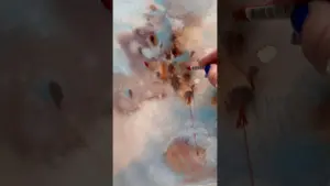 Abstract watercolor and mixed media painting