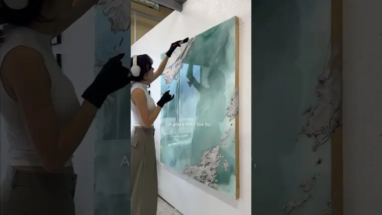 Come make a painting with me 🤍 #artist #art #contemporaryart