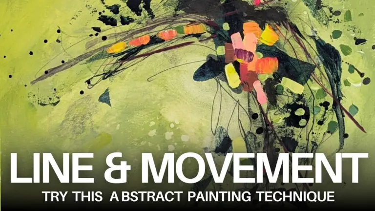 Flat Abstract Paintings? Try This Line and Movement Technique