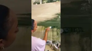 How I created a large textured abstract green painting #texturedart #texturedartwork #abstractart