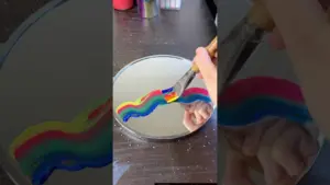 Let’s Paint a Mirror With Rainbow Colors  🎨🌈✨| #visualart #shorts #paint