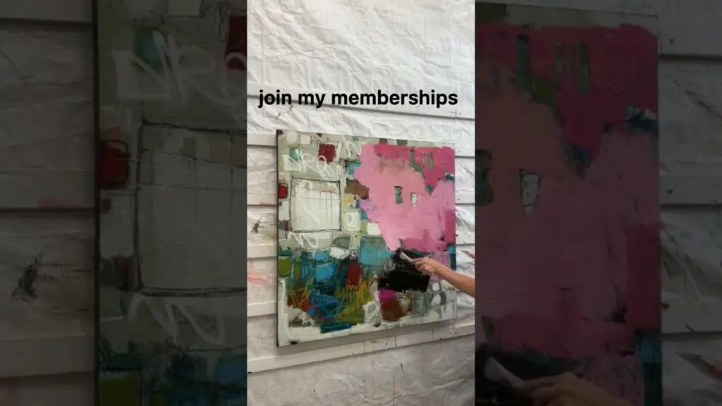 Lori Mirabelli Paint night - watch me paint an abstract painting - #art #abstractart #modernart