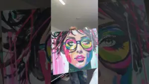 My 2 latest paintings #karlenalewinstudio #tread #art #portrait #popart #modernart