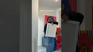 Original art vs print | now available | artbyamah.com #art #blackartist #contemporaryart