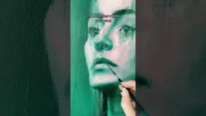 Process + Reveal of this celestial portrait.  #art #painting #artist #portrait #oilpainting