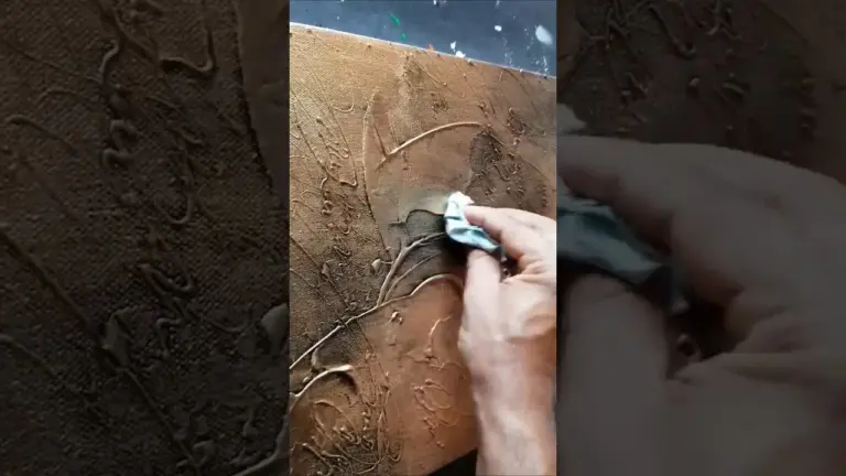 Textured Abstract Painting Using Gesso #abstractpainting #texturedpainting #shorts