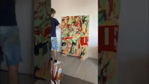 Abstract Expressionism, but make it contemporary with artist Armand Brac. #art #artprocess #gesture