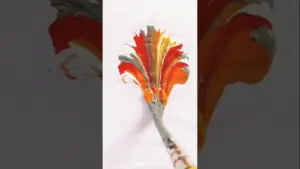 Beautiful colours😍#brushstrokeart #art #painting #onestrokeart #artshorts #relaxingart #satisfying