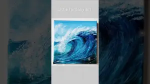 Big Wave Painting 💙🩵 for beginners #easypainting #paintingidea #shorts #acrylicpainting