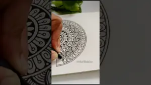 Draw a half mandal with me✨️😮 #shorts #art #mandala #trending #viralvideo #shortsfeed #drawwithme