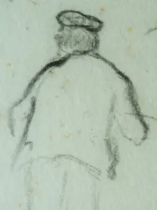 GAUGUIN - Six Personnages, Croquis (drawing, dessin, disegno-Louvre RF29877.30) - Detail 11