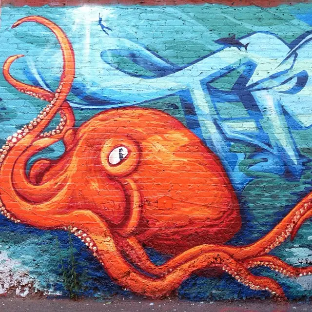 Hello Tentacles! #SF street art on my lunch break