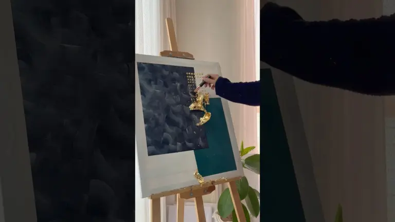 How to paint Arabic calligraphy background painting tutorial | Abstract art #art #shorts #artshorts