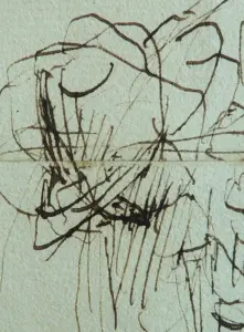 MILLET Jean-François,1850 - Départ pour le Travail, Etude - The Walk to Work  (drawing, dessin, disegno-Louvre RF11191) - Detail 24