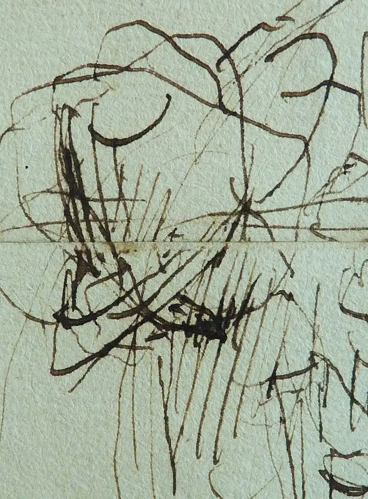 MILLET Jean-François,1850 - Départ pour le Travail, Etude - The Walk to Work  (drawing, dessin, disegno-Louvre RF11191) - Detail 24