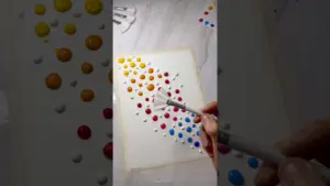 Satisfying Art Idea Using a Fan Brush! ✨🤩 #visualart