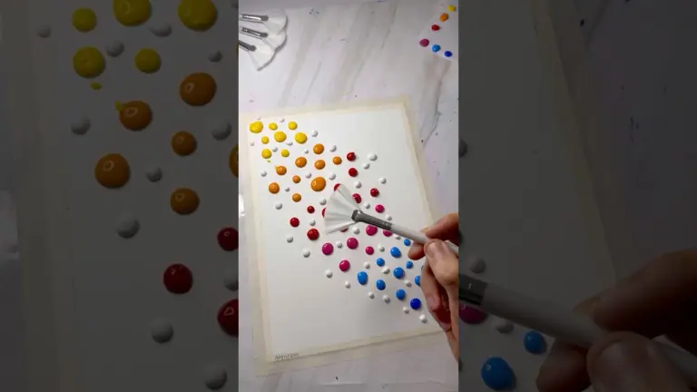 Satisfying Art Idea Using a Fan Brush! ✨🤩 #visualart