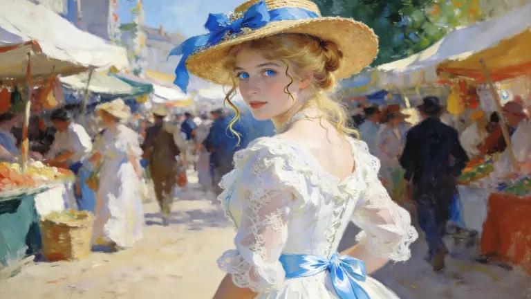 Visual Poems | Renoir | Stepping into the World of "Gathering Flowers"