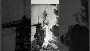 Watch me etch a rocket launch. #nasa #artemis #etching #printmaking #art