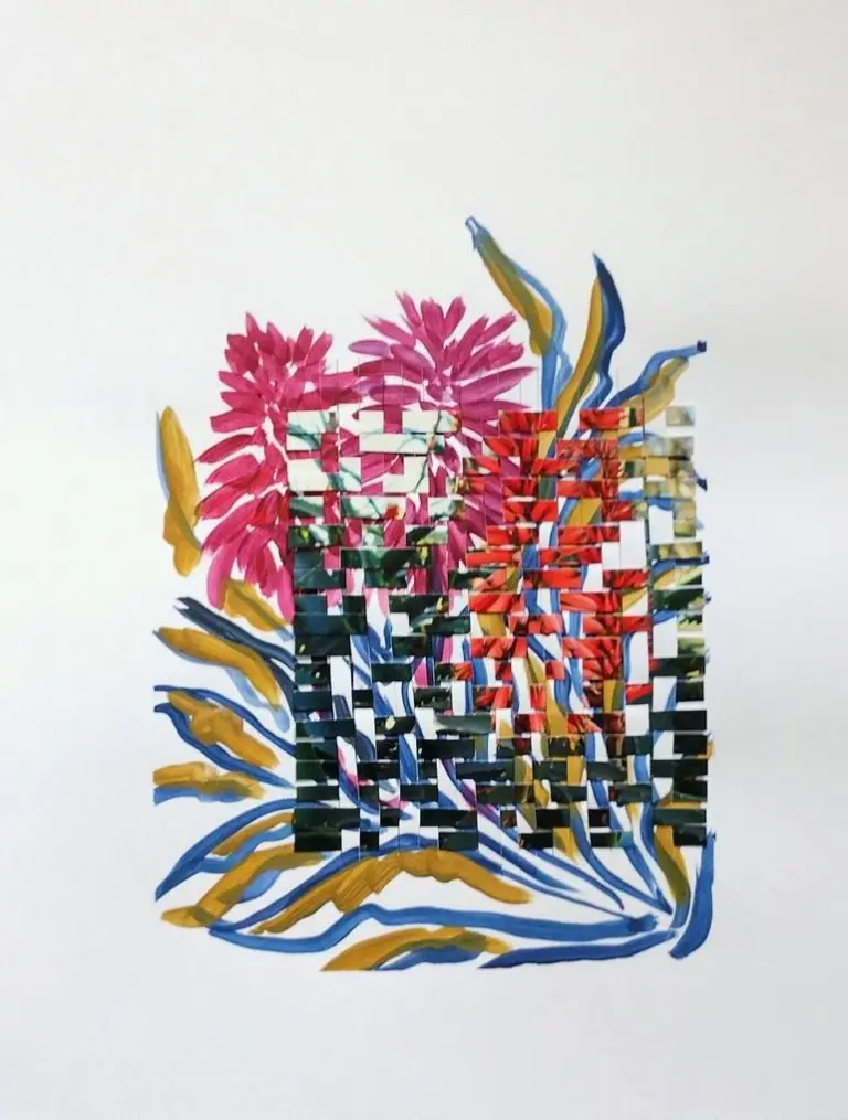 Floral Collage by Noemi Hernandez, Paint on Paper, 8.5 x 11 in - Modern Original Artwork For Sale on Saatchi Art. 4 947d00ff37e431280f55d77095ca0b68