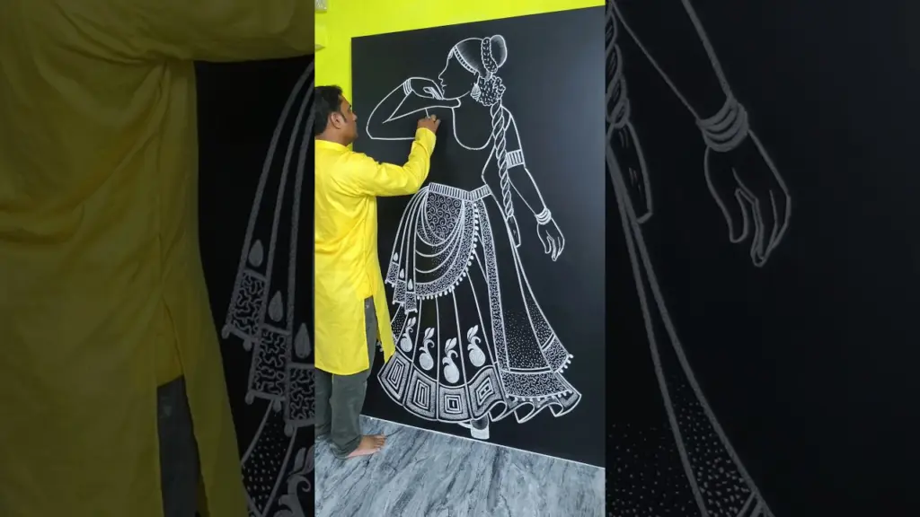How to Draw Traditional Folk Dancer 🖤 | Chalk Art on Blackboard #shortsvideo #art #drawing #foryou 29 How to Draw Traditional Folk Dancer 🖤 | Chalk Art on Blackboard #shortsvideo #art #drawing #foryou