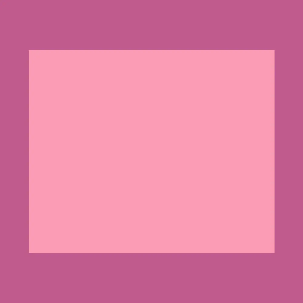 A very saturated, light rose rectangle — very wide and rather high — on an unsaturated rose background