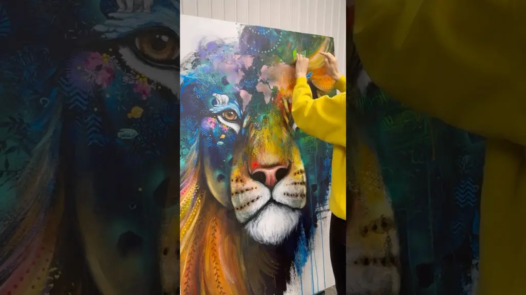 Painting with objects! This is a 40x60in artwork - Around the world #animalpainting #animalart #art 35 Painting with objects! This is a 40x60in artwork - Around the world #animalpainting #animalart #art