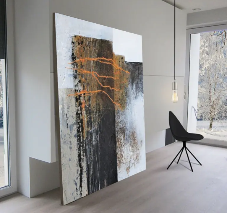 XL LEINWAND BILD 120x95x5 ABSTRAKTES GEMÄLDE WANDBILD MALEREI MODERN LOFT DESIGN | eBay.de 3 c6ce81936f6b42ac1be71f6b40613edb